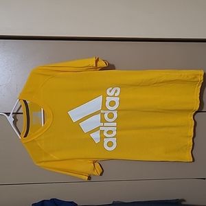 Men's Adidas Ultimate Tee.  Yellow/White.  Size: Medium